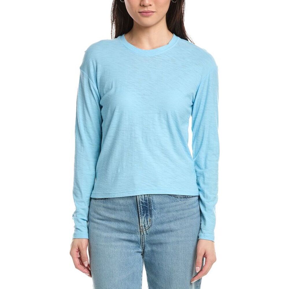 James Perse Light Blue Long Sleeve Crewneck Tee